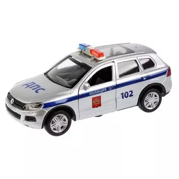 Машина металлическая инерционная - VW Touareg Полиция, 12 см, свет и звук, открываются двери