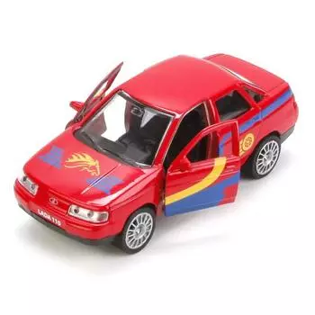 Машина металлическая Лада 110 Спорт инерционная 12 см, открываются двери