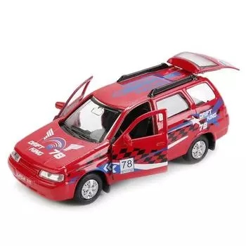 Машина металлическая Лада 111 Спорт инерционная 12 см, открываются двери и багажник