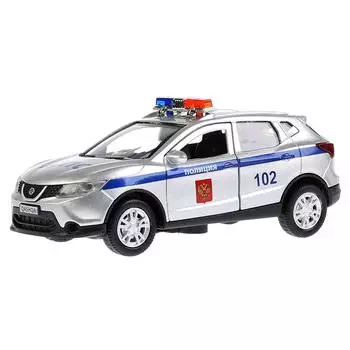 Машина металлическая Nissan Qashqai Полиция, длина 12 см., свет и звук, инерционная