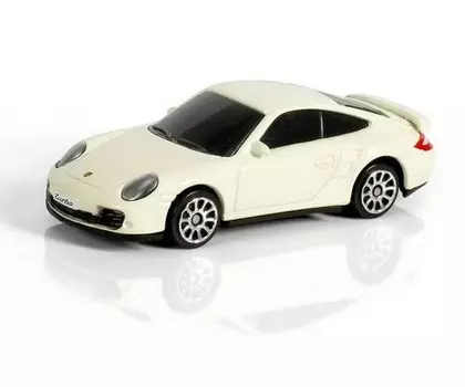 Машина металлическая Porsche 911 Turbo, 1:64, 2 цвета - белый, красный