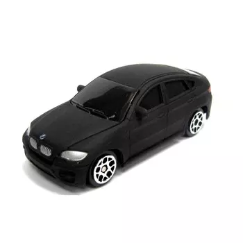Машина металлическая RMZ City - BMW X6, 1:64, черный матовый цвет