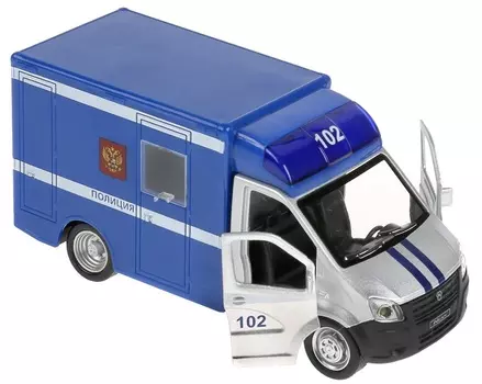 Машина металлическая свет-звук Газель Next Полиция, 15 см., инерционная