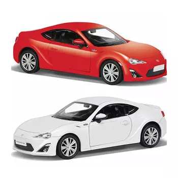 Машина металлическая Toyota 86, 1:64, 2 цвета – белый или красный