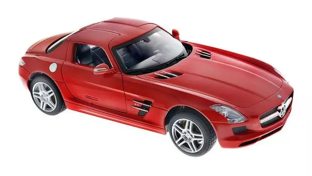 Машина р/у Mercedes SLS AMG, 19 см, цвет красный, масштаб 1:24, 27MHZ