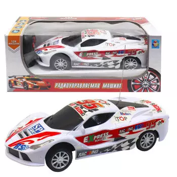 Машина Спортавто на радиоуправлении, 1:24, 27 МГц, размер машинки 20 см., 2 канала, на батарейках, свет