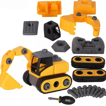 Машинка-конструктор из серии Спецтехника - Строительная техника. Экскаватор с отверткой