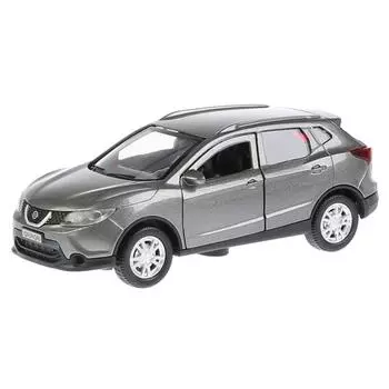 Машинка металлическая инерционная – Nissan Qashqai серый, 12 см., открываются двери и багажник