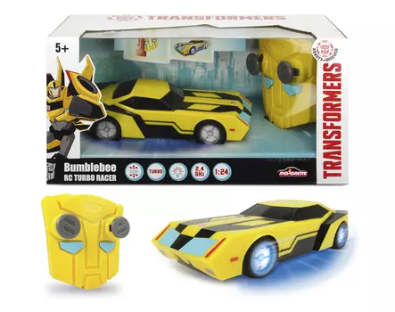 Машинка на радиоуправлении из серии Трансформеры - Bumblebee со светом и звуком, 1:24, 18 см.