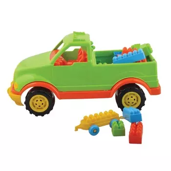 Машинка пикап 44 см. с блоками 36 штук