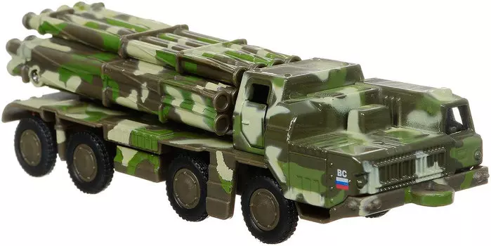 Машинка РСЗО Смерч инерционная, металлический корпус, с открывающимися дверями, 15 см.