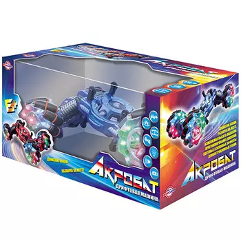 Машинка трюковая - Акробат на катках с подвижными осями, звук и свет