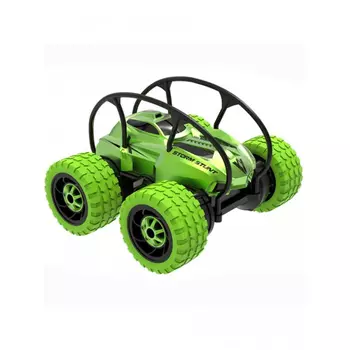 Машинка трюковая на радиоуправлении, двухсторонняя, цвет зелёный