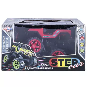 Машинка трюковая Step Car на радиоуправлении с подвижной задней осью, USB-зарядка