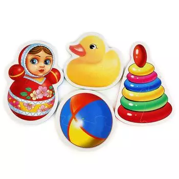 Макси-пазл - Игрушки, 4 детали