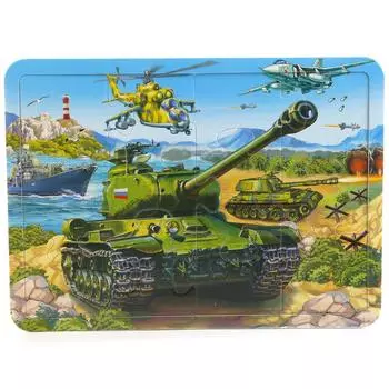 Макси-пазл - Военная техника, 12 деталей
