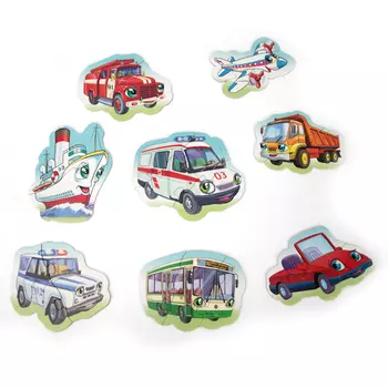 Макси-пазлы – Машинки, 8 развивающих картинок