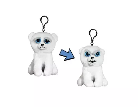 Медведь белый из серии Feisty Pets 11 см, с карабином
