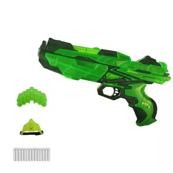 Мегабластер, в наборе 14 мягких снарядов и аксессуары, свет