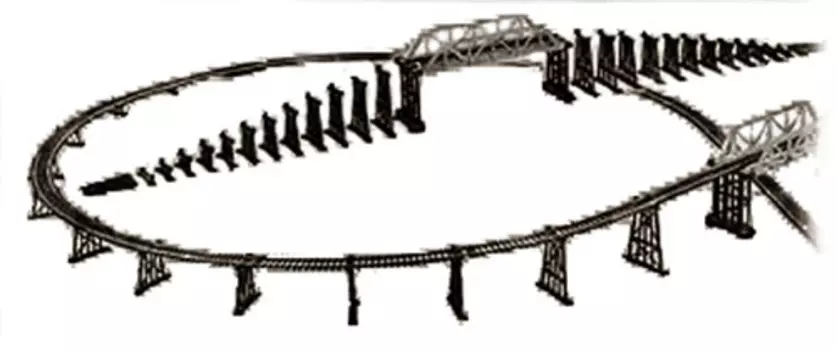 Mehano. Мост железнодорожный, с опорами