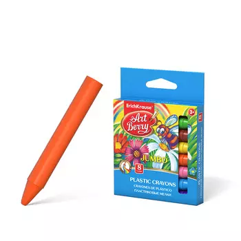 Мелки пластиковые толстые Artberry Jumbo, 8 цветов