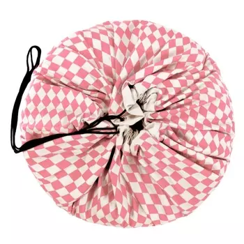 Мешок для хранения игрушек и игровой коврик из коллекция Print - Розовый бриллиант, 2 в 1