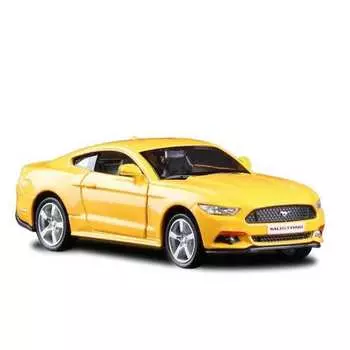 Металлическая инерционная машина - Ford Mustang 2015, 1:32, желтый