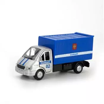 Металлическая инерционная машина – Газель, Полиция, 12 см