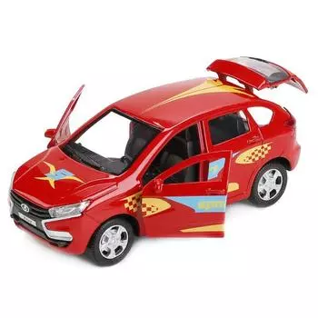 Металлическая инерционная машина – LADA XRAY SPORT, 12 см, открывающиеся двери и багажник