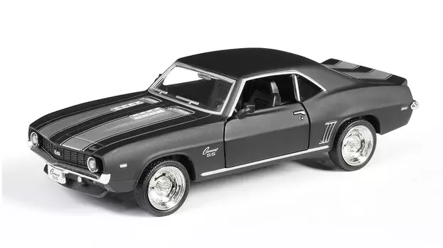 Металлическая инерционная машина RMZ City - Chevrolet Camaro 1969, 1:32, серый матовый
