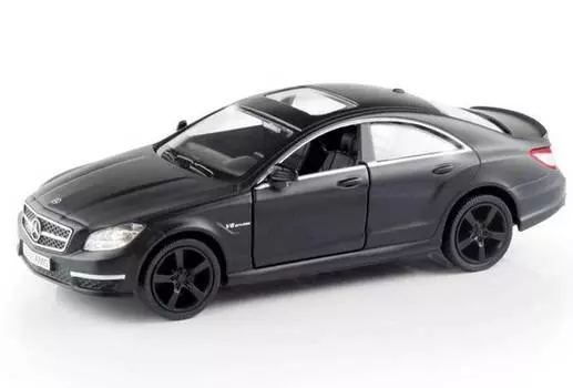 Металлическая инерционная машина RMZ City - Mercedes Benz CLS 63 AMG, 1:32, черный матовый