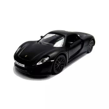 Металлическая инерционная машина RMZ City - Porsche 918 Spyder, 1:32, черный матовый