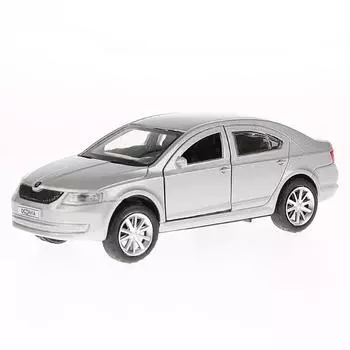 Металлическая инерционная машина - Skoda Octavia, цвет серебристый, 12 см