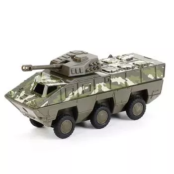 Металлическая инерционная модель – БТР Тайфун, 15 см, открывающиеся двери, зеленый камуфляж -WB)