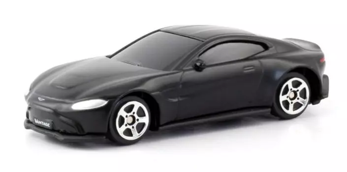 Металлическая машина - Aston Martin Vantage 2018, 1:64, черный матовый