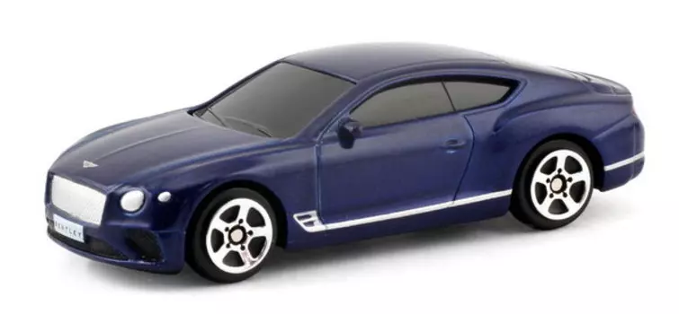 Металлическая машина - Bentley Continental GT 2018, 1:64, синий