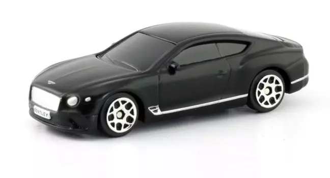 Металлическая машина - Bentley Continental GT 2018, 1:64, черный матовый