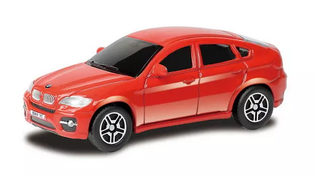 Металлическая машина - BMW X6, 1:64, красный