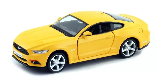 Металлическая машина - Ford Mustang 2015, 1:64, матовый желтый