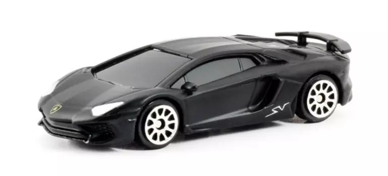 Металлическая машина - Lamborghini Aventador LP 750-4 Superveloce, 1:64, черный матовый