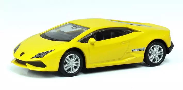 Металлическая машина - Lamborghini Huracan LP610-4, 1:64, желтый