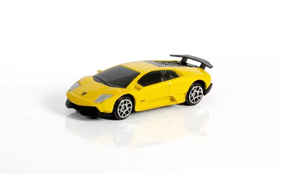 Металлическая машина - Lamborghini Murcielago LP670-4, 1:64, желтый