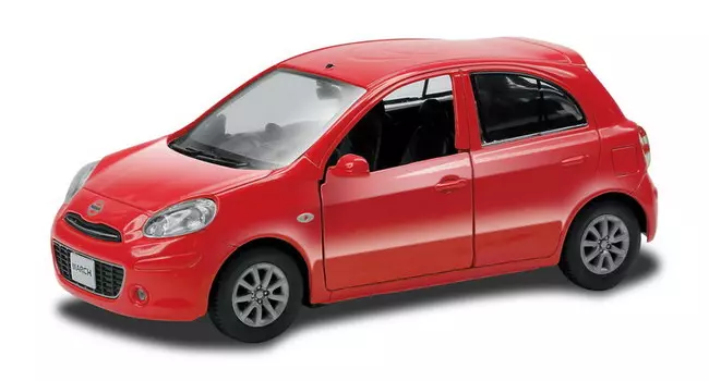 Металлическая машина - Nissan March, 1:32, красный