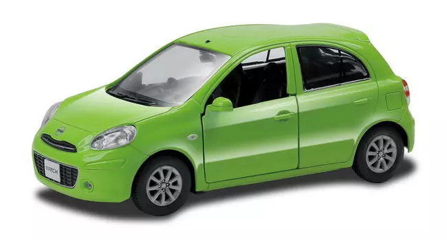 Металлическая машина - Nissan March, 1:32, зеленый