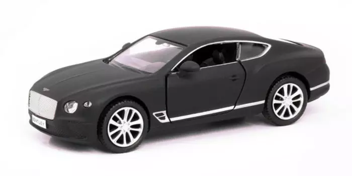 Металлическая машина - The Bentley Continental GT 2018, 1:32, черный матовый