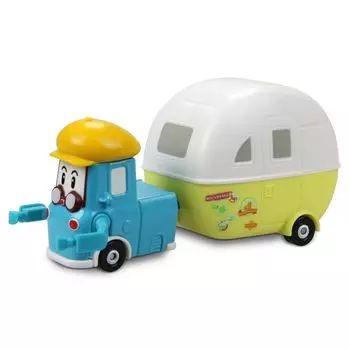Poli Robocar. Металлическая машинка Кэмп с большим прицепом, 6 см