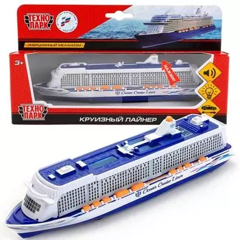 Металлическая модель Круизный Лайнер Ocean Cruise 20 см, свет + звук, инерционный