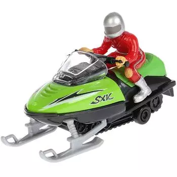 Металлический снегоход с фигуркой