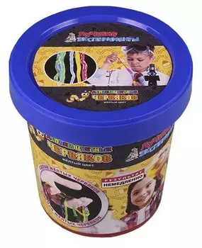 Микро-набор для экспериментов - Делаем цветных червяков - Желтый