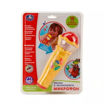 Микрофон со светом и звуком, 10 песен из любимых мультфильмов